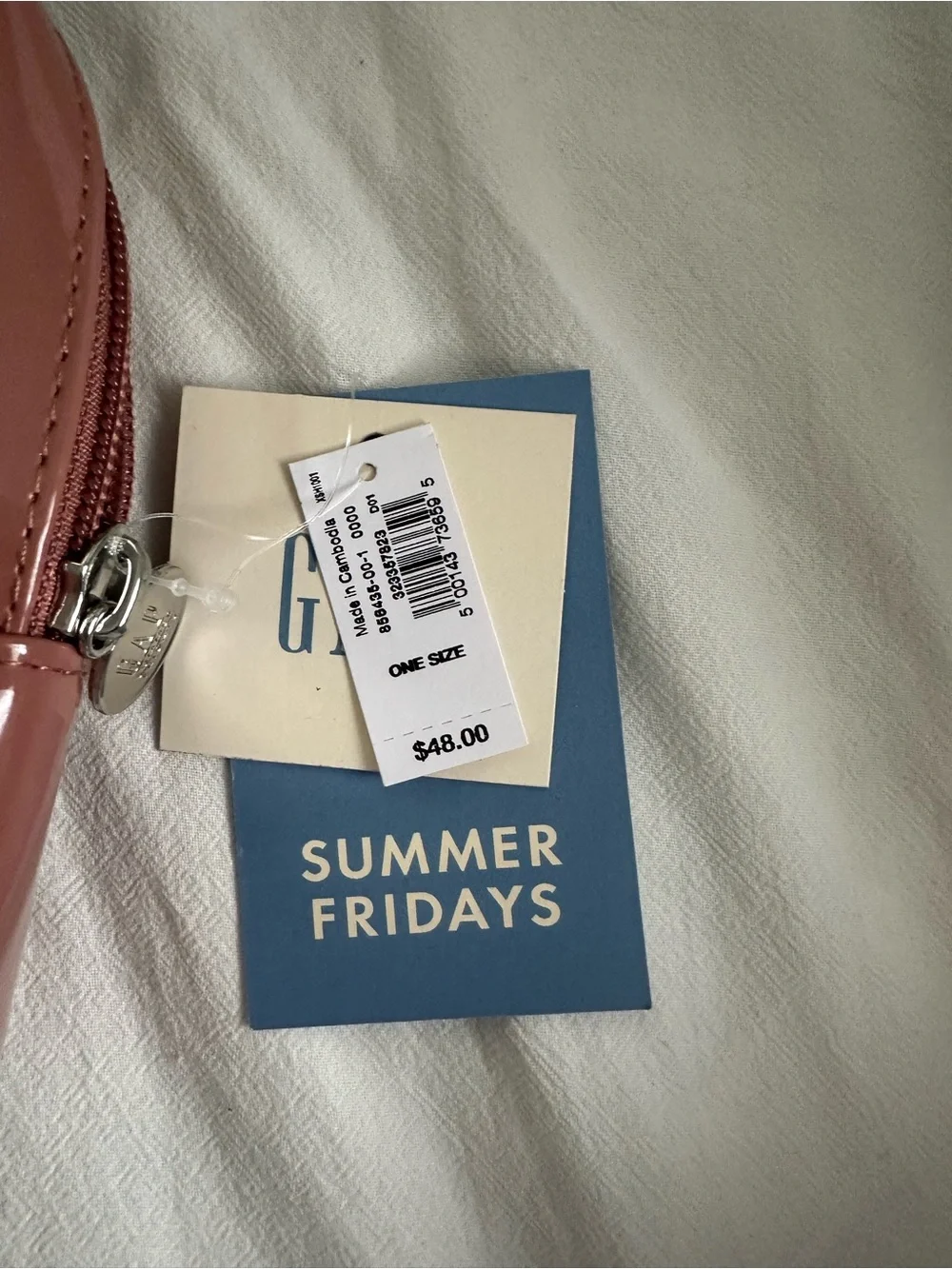 Summer Fridays X gap collab Blush Pink Cosmetic Pouch